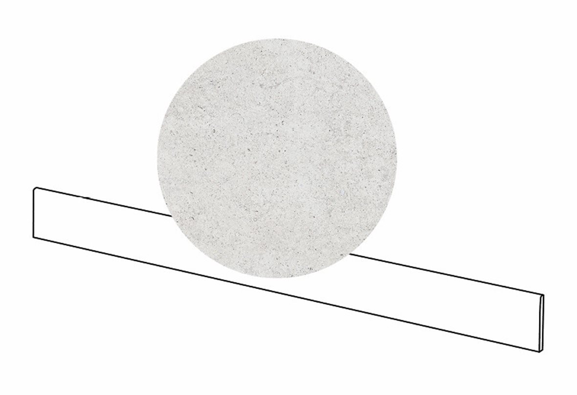 LPC Kairo lasitettu jalkalista 7,5X89 02 harmaa tasapintainen matta keskitumma harmaa kivi