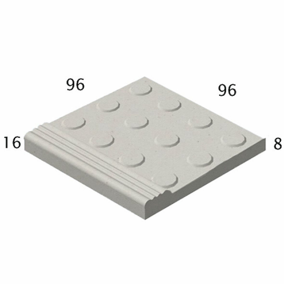 Pukkila Natura lasittamaton porcelanato seinälaatta lattialaatta ulkolaatta 9,6X9,6 valkoinen 4416PE/1C kohokuvioinen matta valkoinen yksivärinen