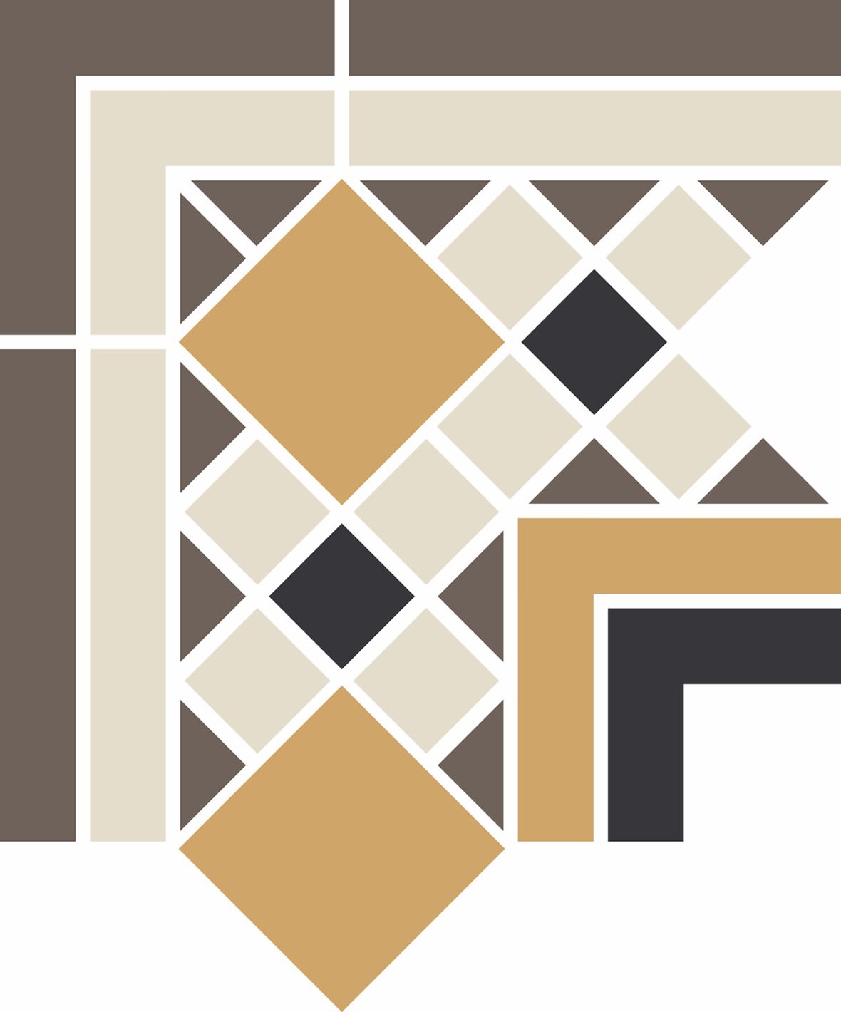 Pukkila Natura Victoria Brighton 2 lasittamaton boordi ulkokulmapala tasapintainen matta moniväri värisekoitelma