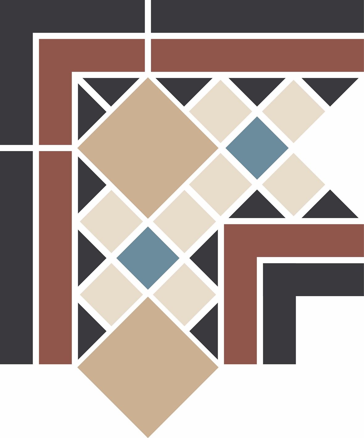 Pukkila Natura Victoria Oxford 2 lasittamaton boordi ulkokulmapala tasapintainen matta moniväri värisekoitelma