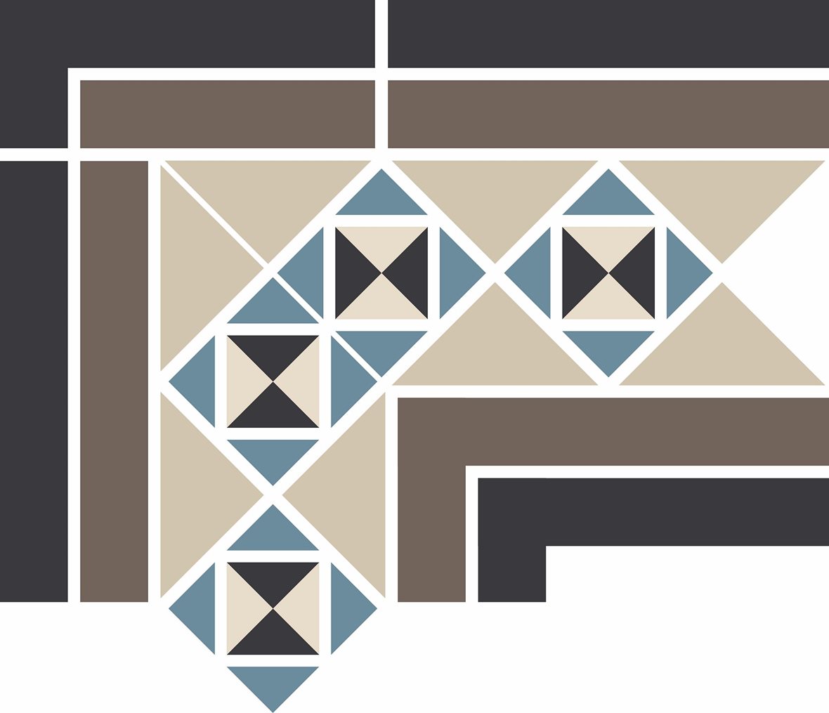 Pukkila Natura Victoria Paris 2 lasittamaton boordi ulkokulmapala tasapintainen matta moniväri värisekoitelma