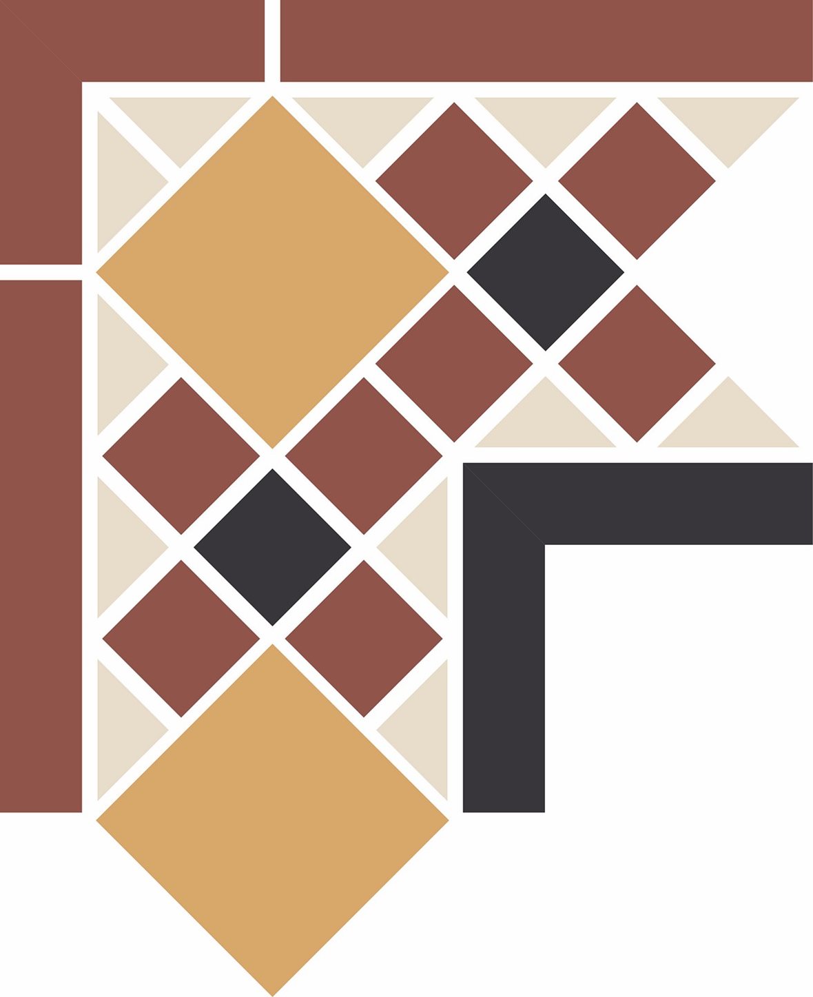 Pukkila Natura Victoria Sofia 1 lasittamaton boordi ulkokulmapala tasapintainen matta moniväri värisekoitelma