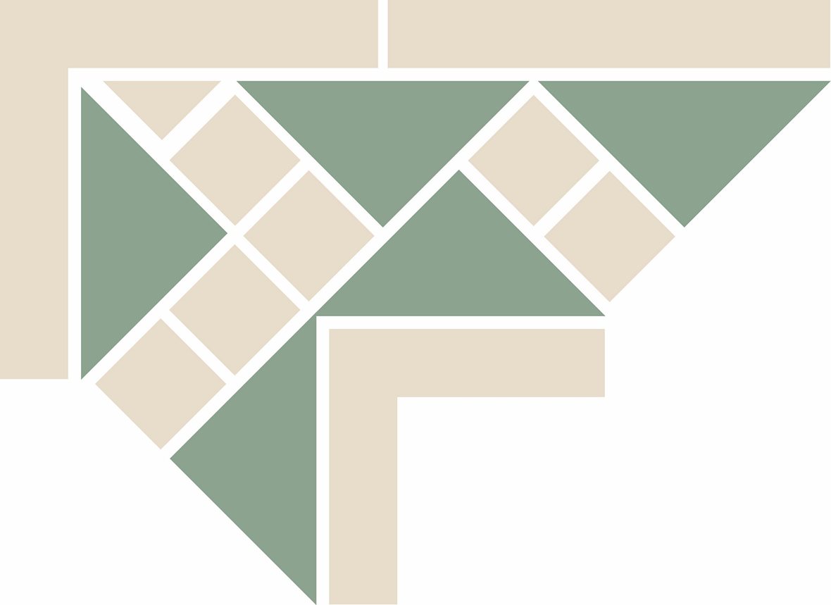 Pukkila Natura Victoria Venezia 1 lasittamaton boordi ulkokulmapala tasapintainen matta 8-kulmainen moniväri värisekoitelma