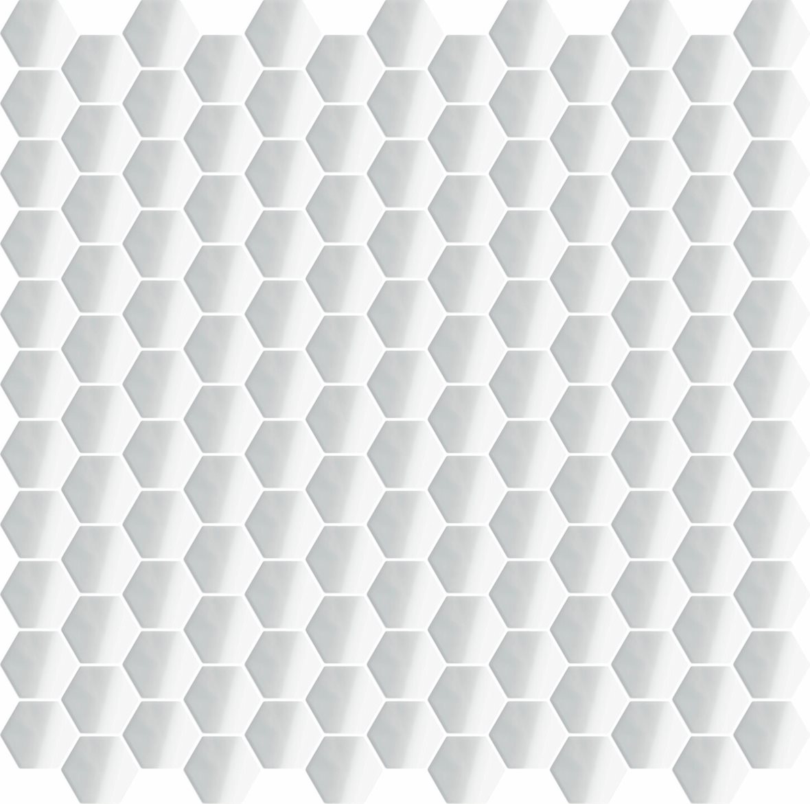 LPC Eden lasitettu porcelanato mosaiikki seinälaatta ulkolaatta 2,4X2,8 6G01 Gesso tasapintainen kiiltävä 6-kulmainen vaalea valkoinen yksivärinen