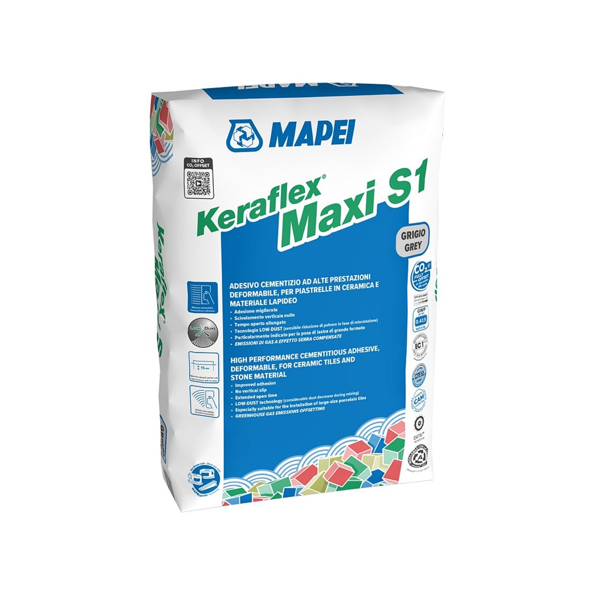 Mapei Keraflex Maxi S1 kiinnityslaasti harmaa 20 kg