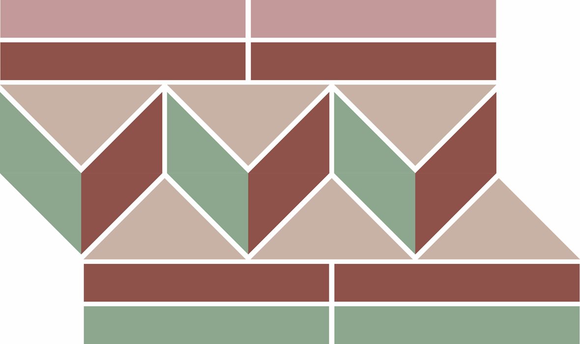 Pukkila Natura Victoria Bergen Pink 2 lasittamaton boordi tasapintainen matta moniväri värisekoitelma