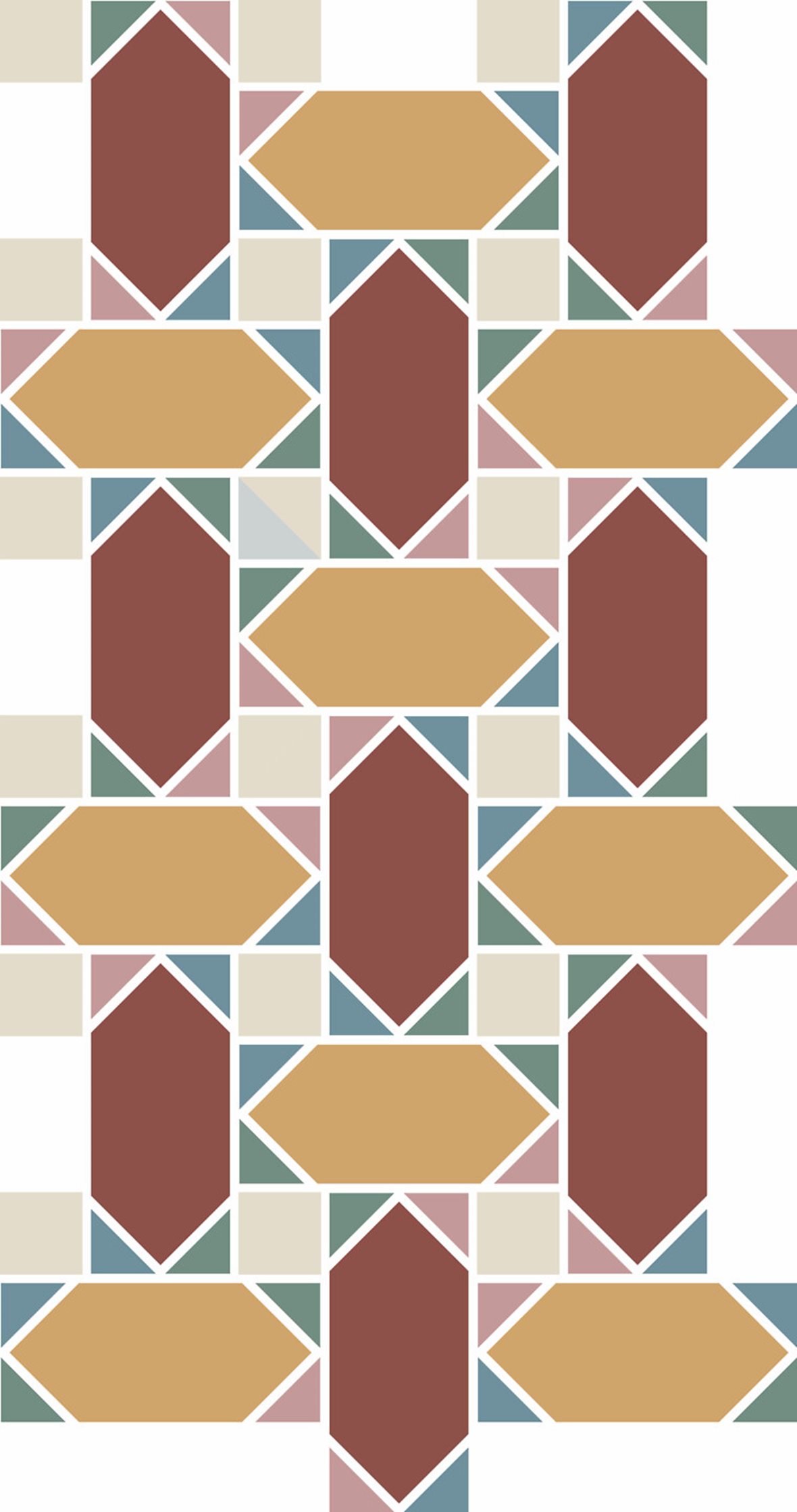 Pukkila Natura Victoria Dubai D-2 lasittamaton porcelanato mosaiikki seinälaatta lattialaatta moniväri tasapintainen matta 22,4x44,7 moniväri väriseko