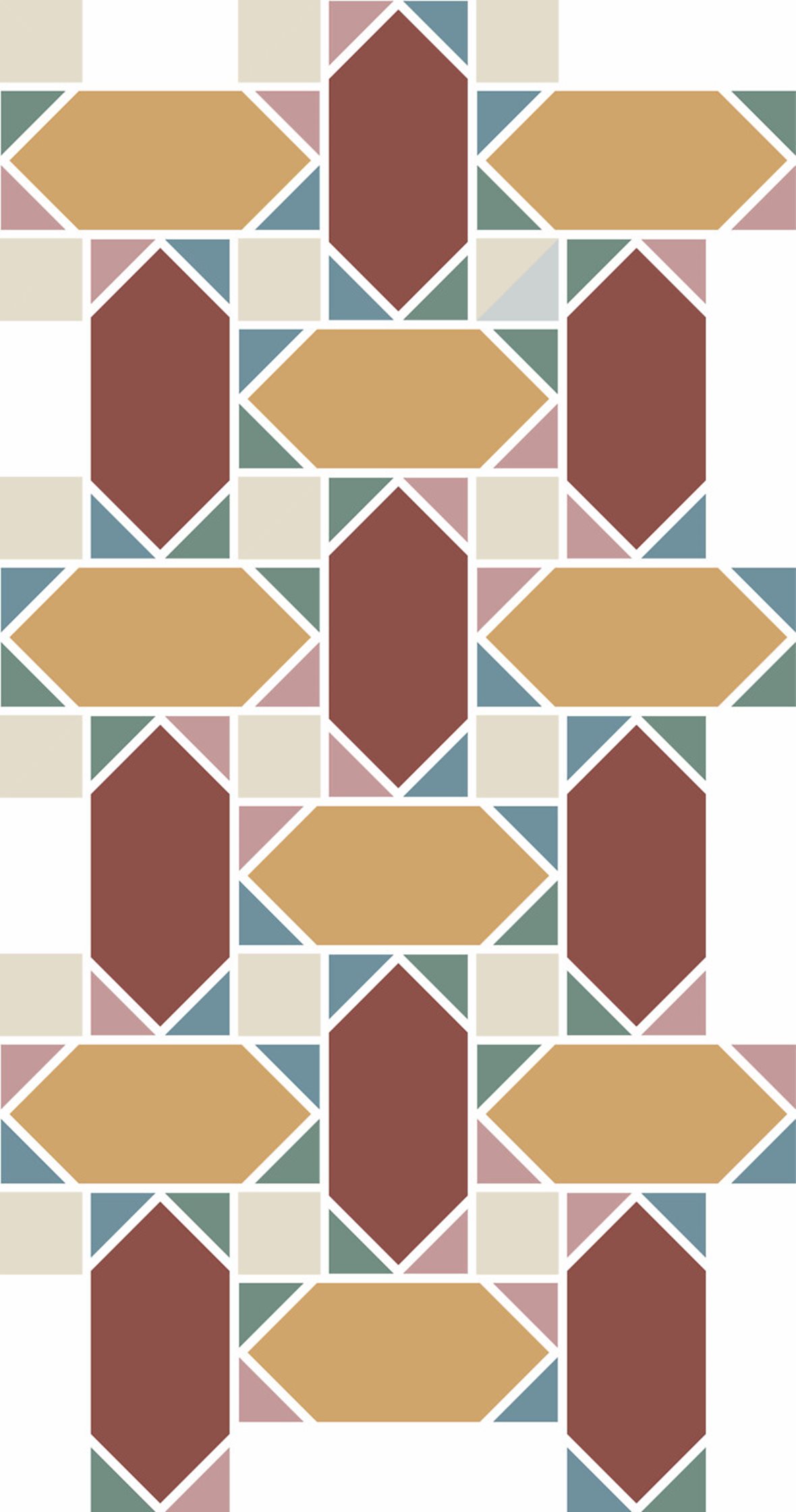 Pukkila Natura Victoria Dubai D-1 lasittamaton porcelanato mosaiikki seinälaatta lattialaatta moniväri tasapintainen matta 22,4x44,7 moniväri väriseko