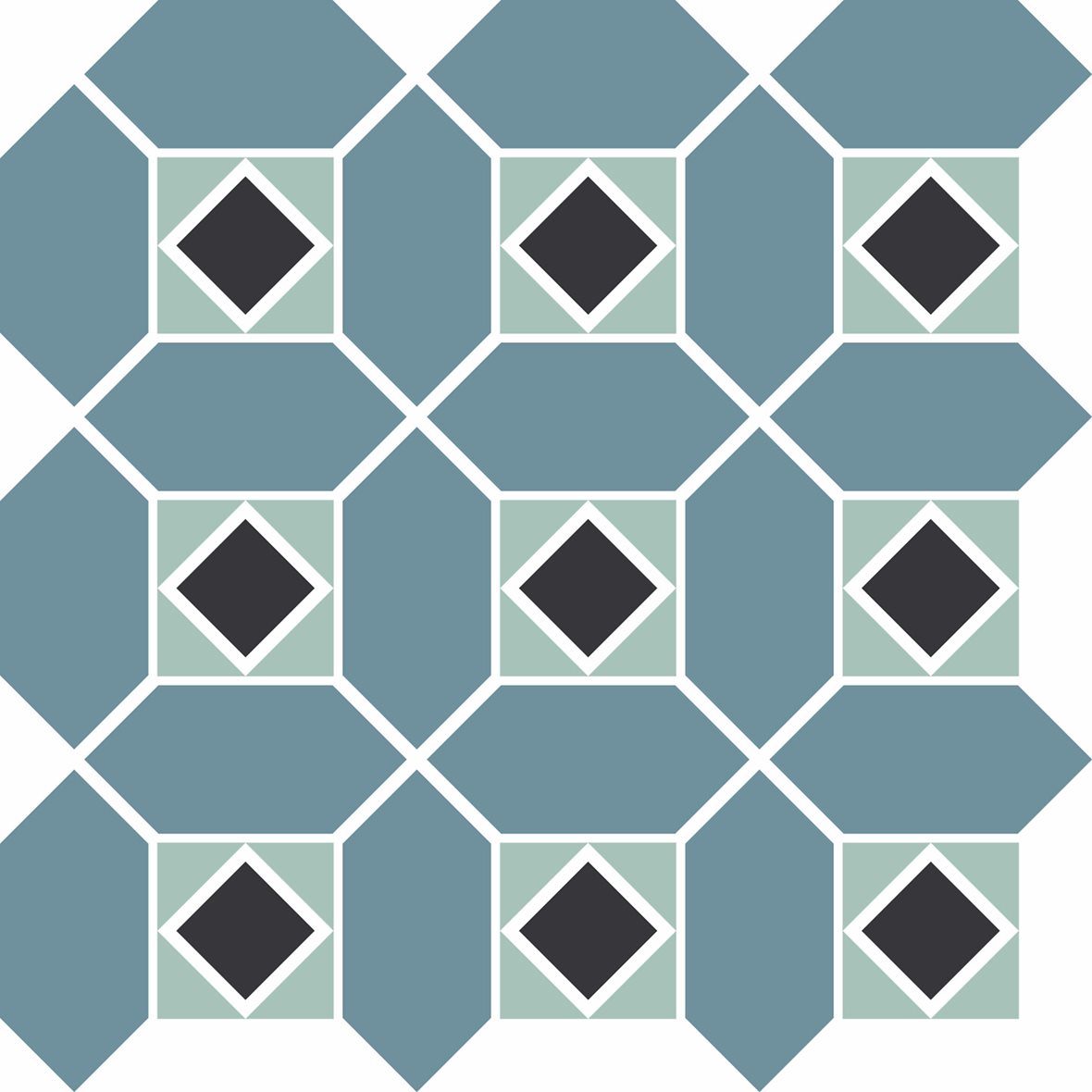 Pukkila Natura Victoria Estoril Blue lasittamaton porcelanato mosaiikki seinälaatta lattialaatta tasapintainen matta moniväri värisekoitelma