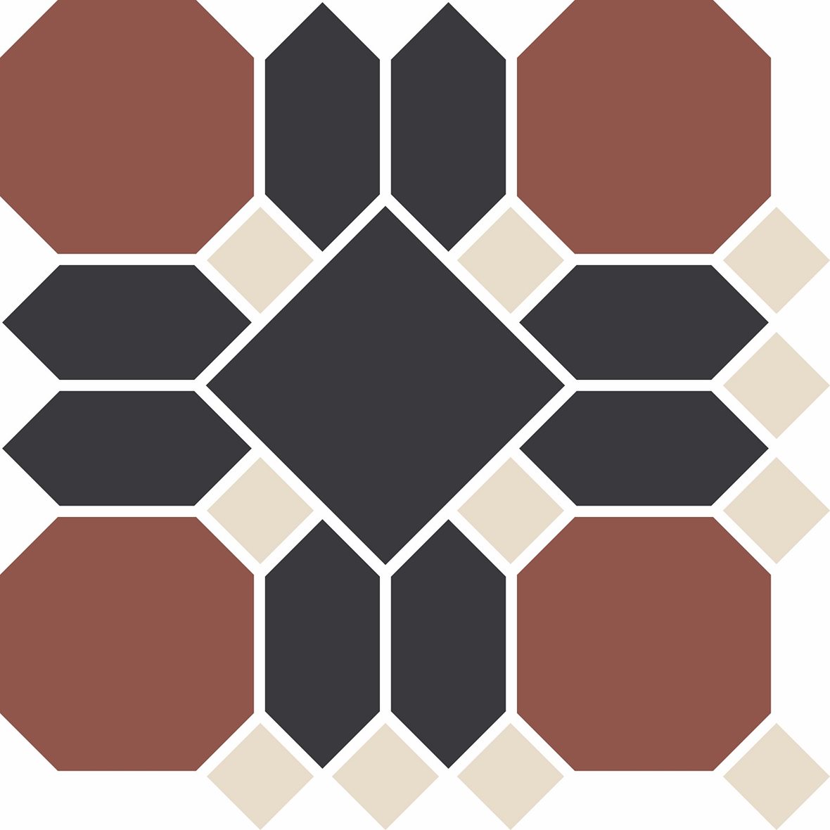 Pukkila Natura Victoria Portree Black lasittamaton porcelanato mosaiikki seinälaatta lattialaatta tasapintainen matta moniväri värisekoitelma