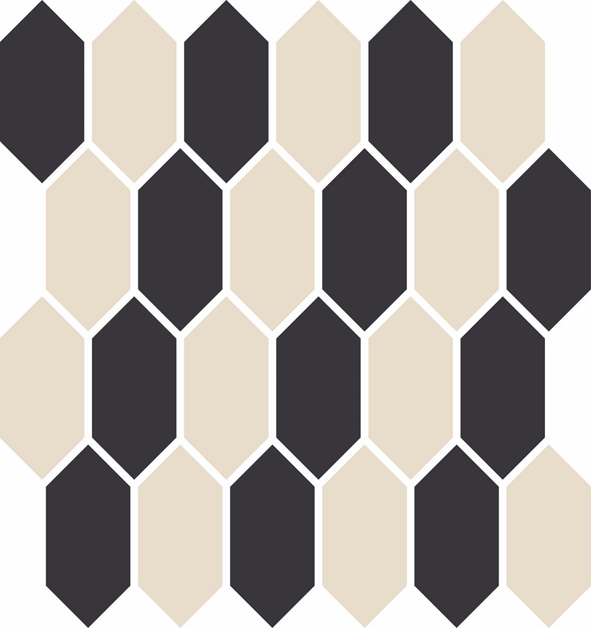 Pukkila Natura Victoria San Diego lasittamaton porcelanato mosaiikki seinälaatta lattialaatta 4,4X9,6 tasapintainen matta 6-kulmainen moniväri värisek