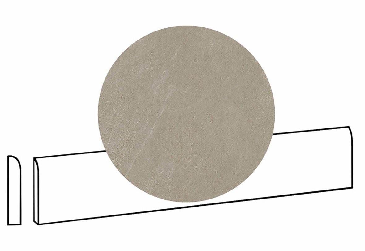 LPC Alaska lasittamaton jalkalista pyöristetty pitkä sivu 7,2X60 03 rusko laineileva matta keskitumma ruskea kivi