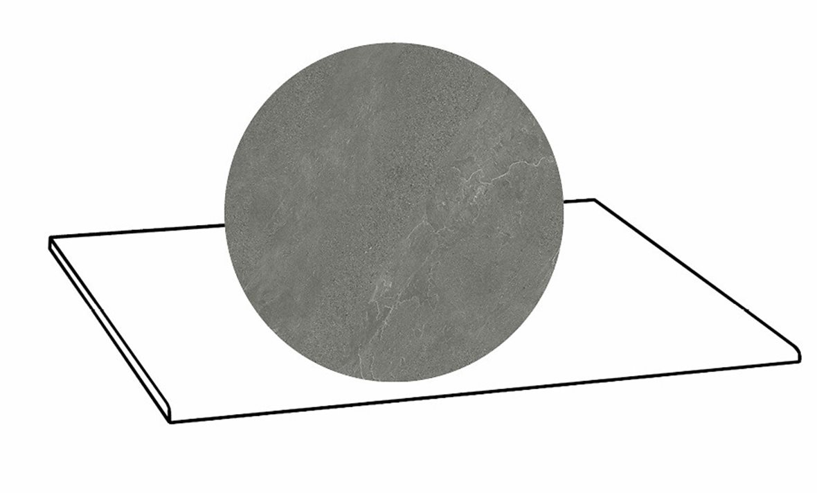 LPC Alaska lasittamaton porraslaatta 30X60 07 grafite laineileva matta tumma harmaa kivi