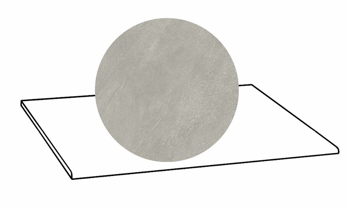 LPC Alaska lasittamaton porraslaatta 30X60 04 savu laineileva matta keskitumma harmaa kivi