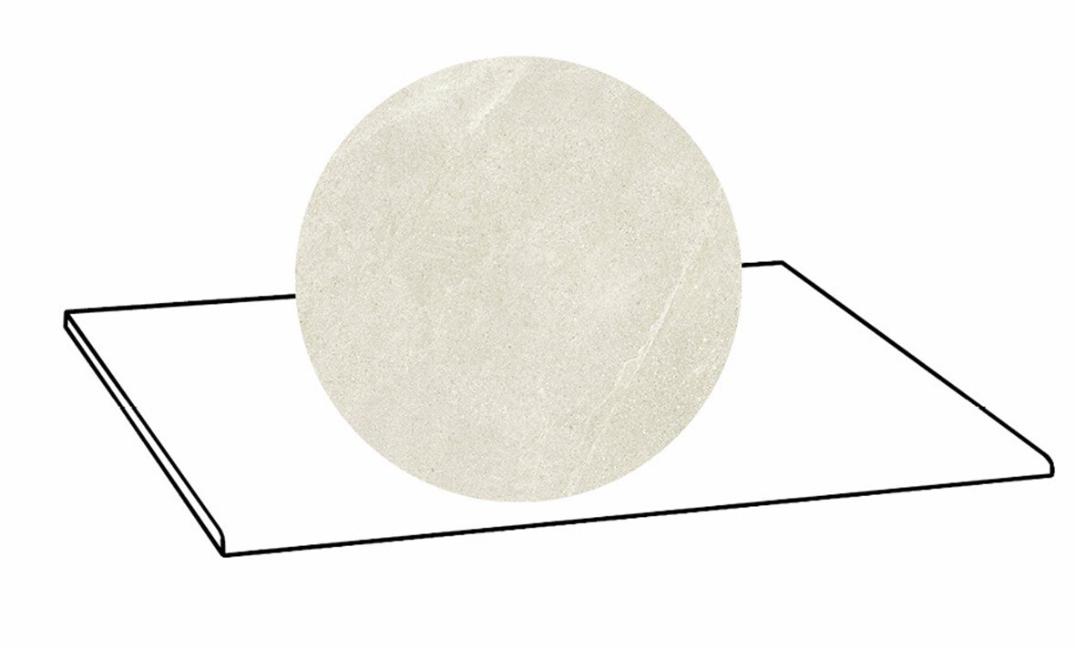 LPC Alaska lasittamaton porraslaatta 30X60 01 kalkki laineileva matta vaalea valkoinen kivi