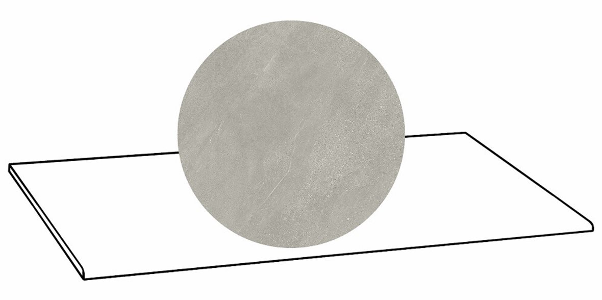 LPC Alaska lasittamaton porraslaatta 33X120 04 savu laineileva matta keskitumma harmaa kivi