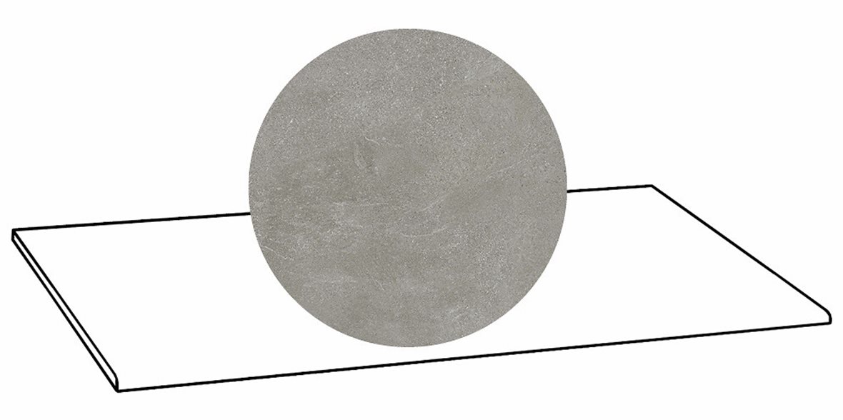 LPC Alaska lasittamaton porraslaatta 33X120 05 moreeni laineileva matta keskitumma harmaa kivi