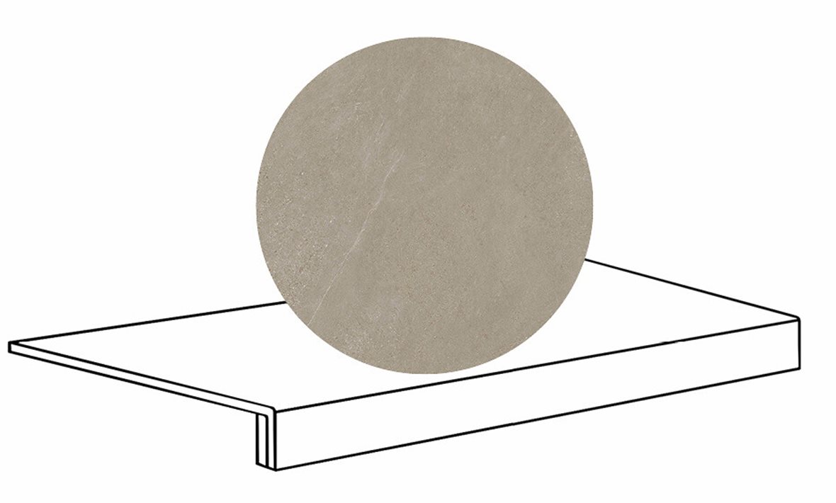 LPC Alaska lasittamaton porraslaatta reunalla 33X60 03 rusko laineileva matta keskitumma ruskea kivi