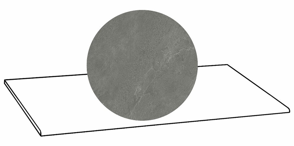 LPC Alaska lasittamaton porraslaatta 33X120 07 grafite laineileva matta tumma harmaa kivi