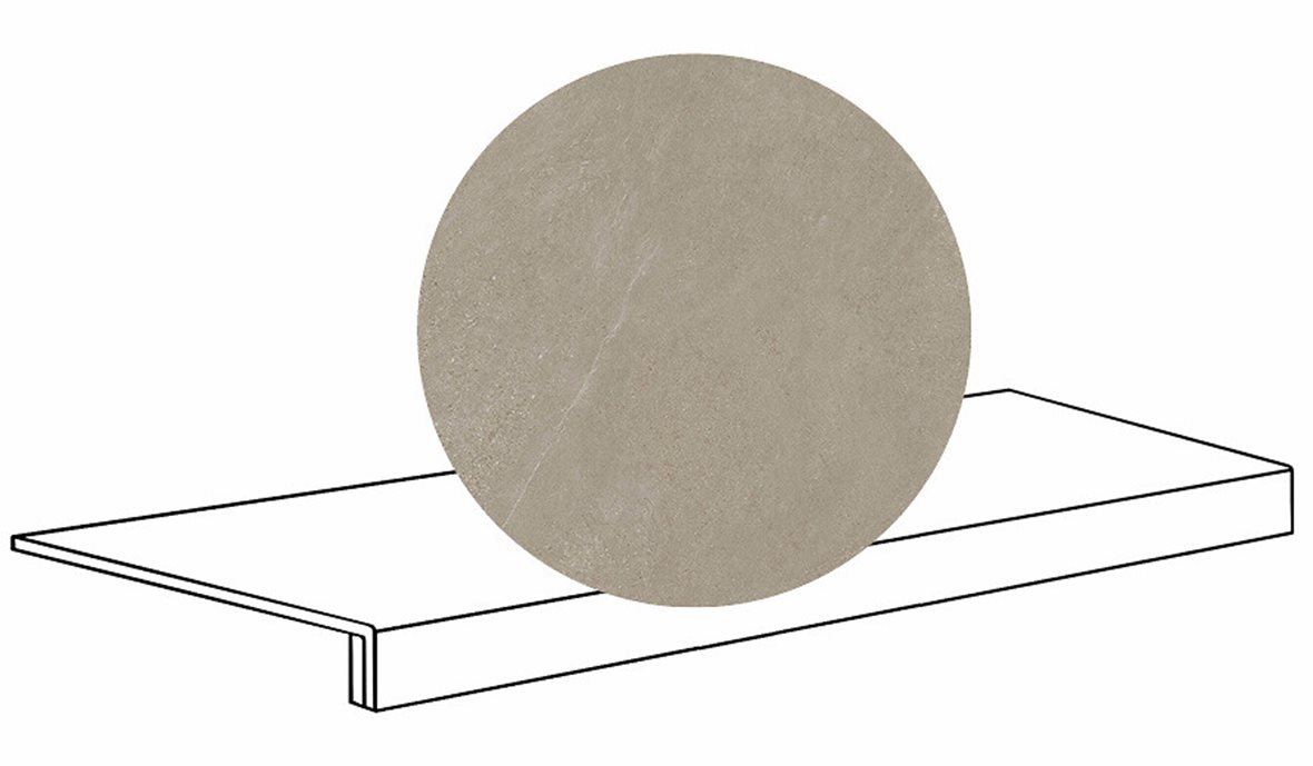 LPC Alaska lasittamaton porraslaatta reunalla 33X120 03 rusko laineileva matta keskitumma ruskea kivi