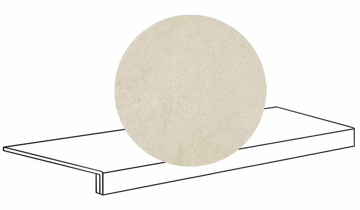 LPC Alaska lasittamaton porraslaatta reunalla 33X120 02 hiekka laineileva matta vaalea beige kivi