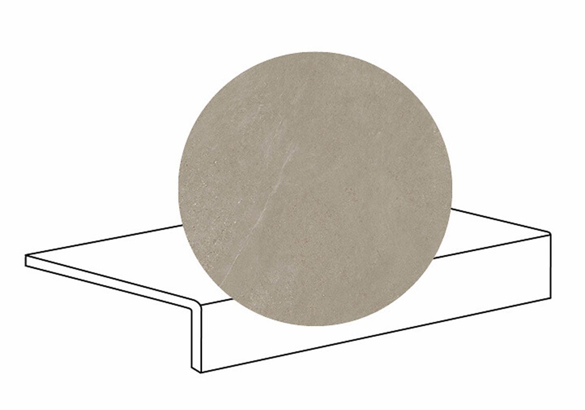 LPC Alaska lasittamaton porraslaatta reunalla 16,5X30 03 rusko strukturoitu matta keskitumma ruskea kivi