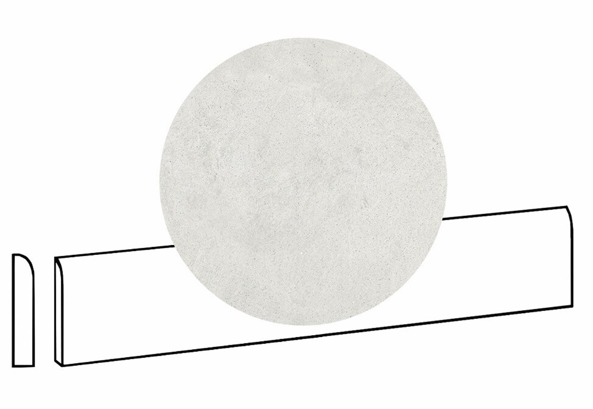 LPC Viva lasittamaton jalkalista 7,2X60 01 jää tasapintainen matta R10 vaalea valkoinen betoni