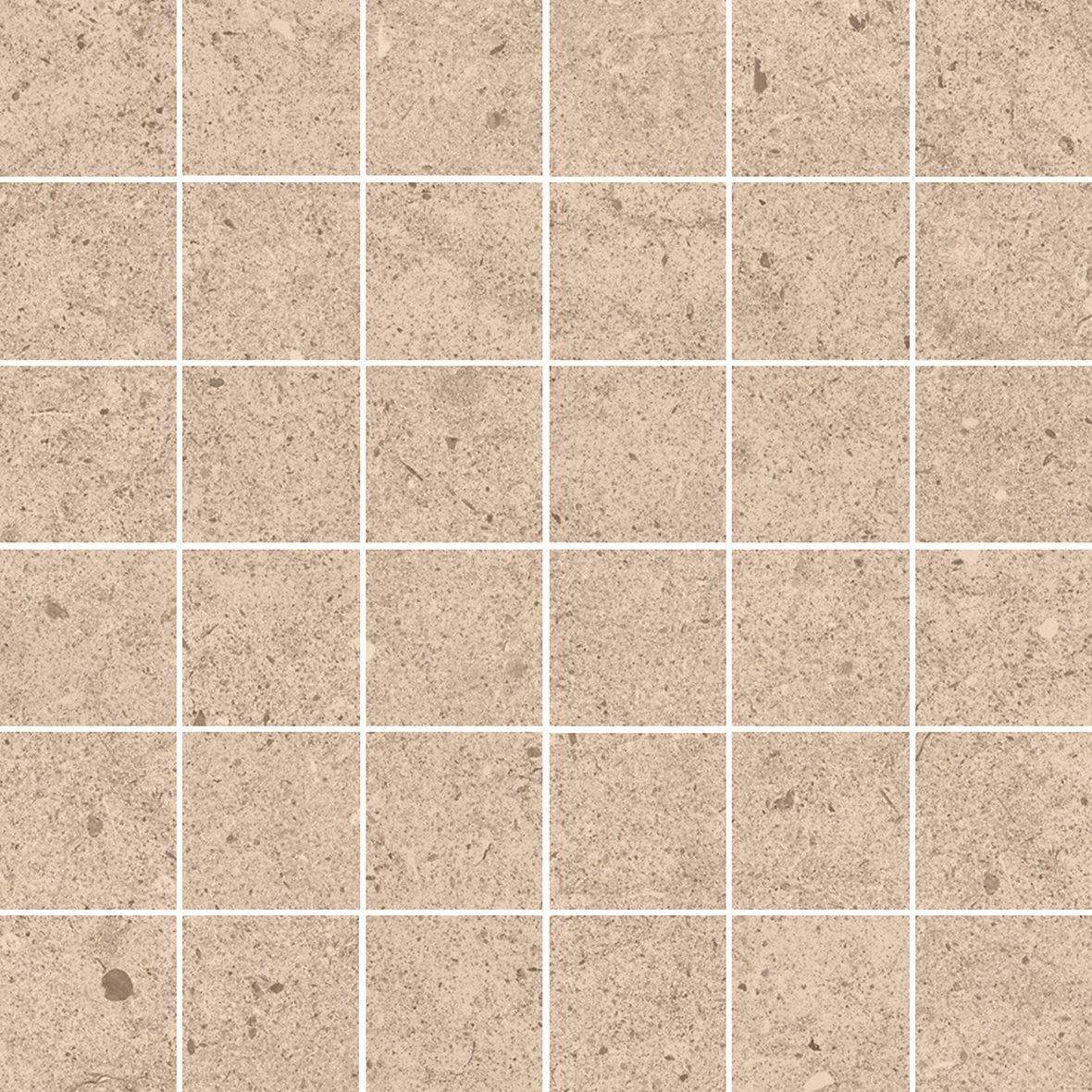 LPC Kairo lasitettu porcelanato mosaiikki seinälaatta lattialaatta 4,7X4,7 05 hiekka tasapintainen matta keskitumma beige kivi