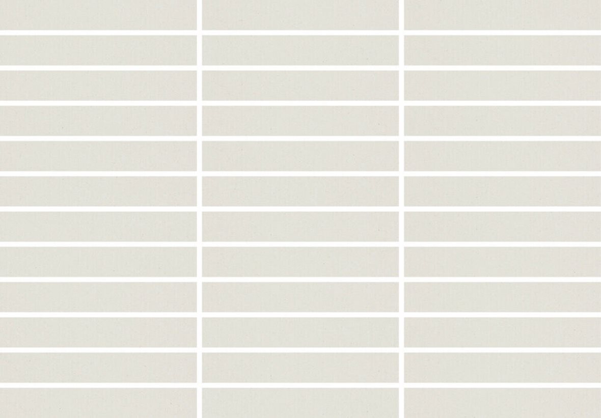 Pukkila Natura Victoria Barcelona lasittamaton porcelanato mosaiikki seinälaatta lattialaatta 2,1X13,7 valkoinen tasapintainen matta valkoinen yksivär