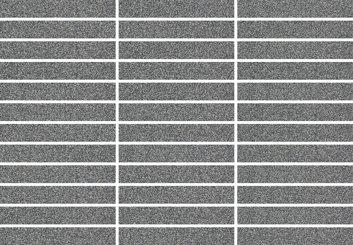 Pukkila Natura Victoria Barcelona lasittamaton porcelanato mosaiikki seinälaatta lattialaatta 2,1X13,7 Speckled Black/White tasapintainen matta musta