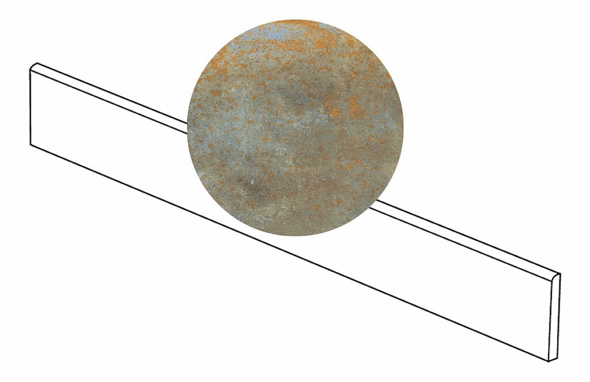 LPC Patina lasitettu jalkalista 6,5X100 04 vihreä tasapintainen matta keskitumma vihreä metalli