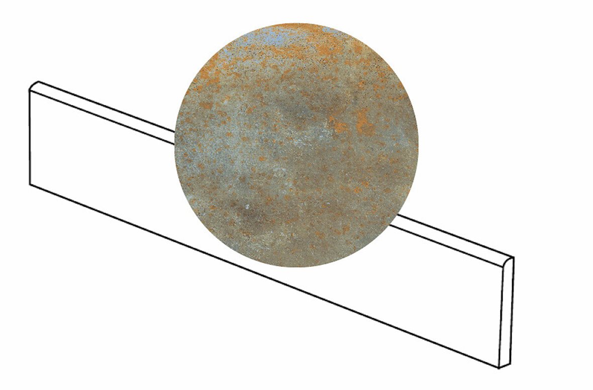 LPC Patina lasitettu jalkalista 6,5X60 04 vihreä tasapintainen matta keskitumma vihreä metalli