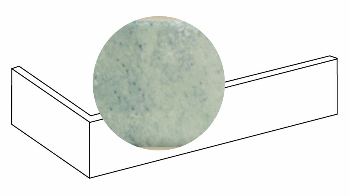 LPC Provence lasitettu ulkokulmapala 4,8X35 08 mentoli laineileva kiiltävä vaalea sininen vivahteikas