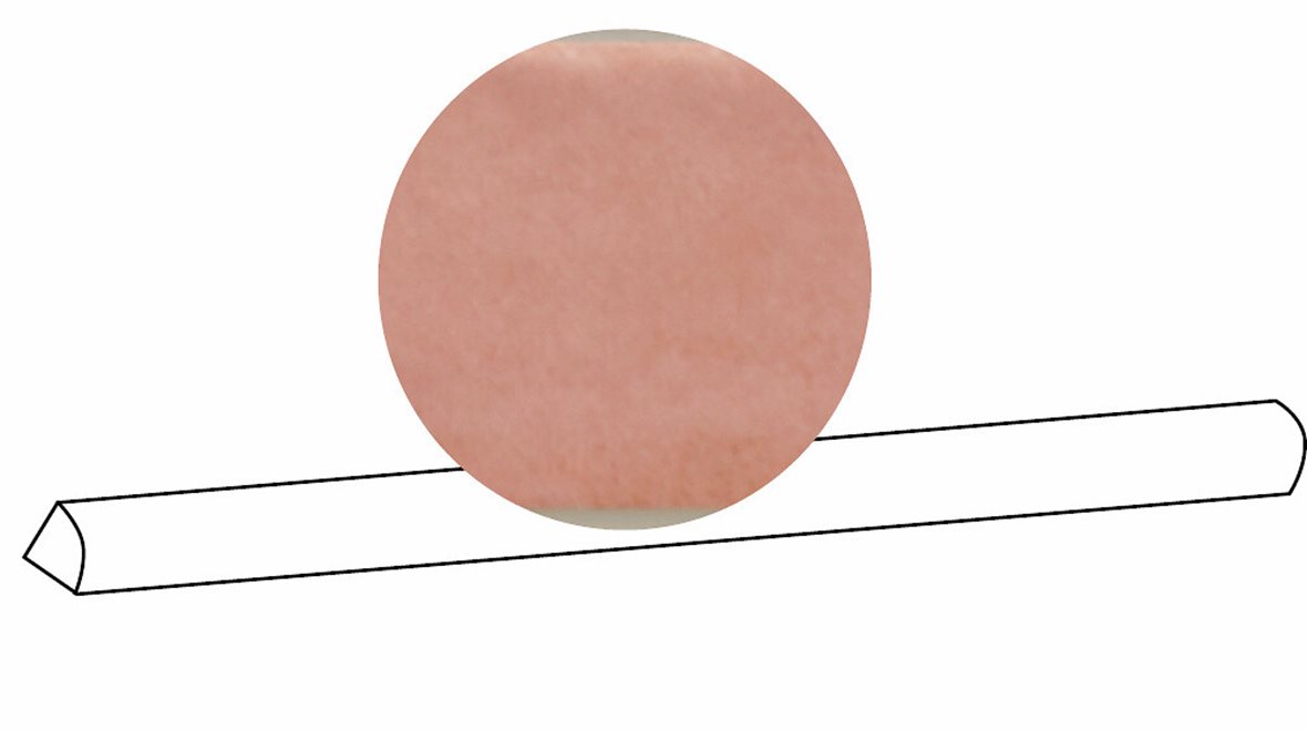 LPC Provence lasitettu boordi 1,4X45 04 lohi laineileva kiiltävä vaalea punainen vivahteikas