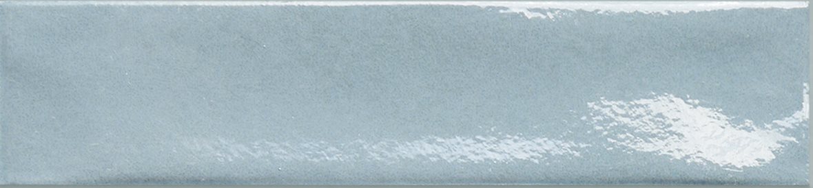 LPC Polar lasitettu porcelanato seinälaatta ulkolaatta 4,8X20 02 taivas laineileva kiiltävä vaalea sininen vivahteikas