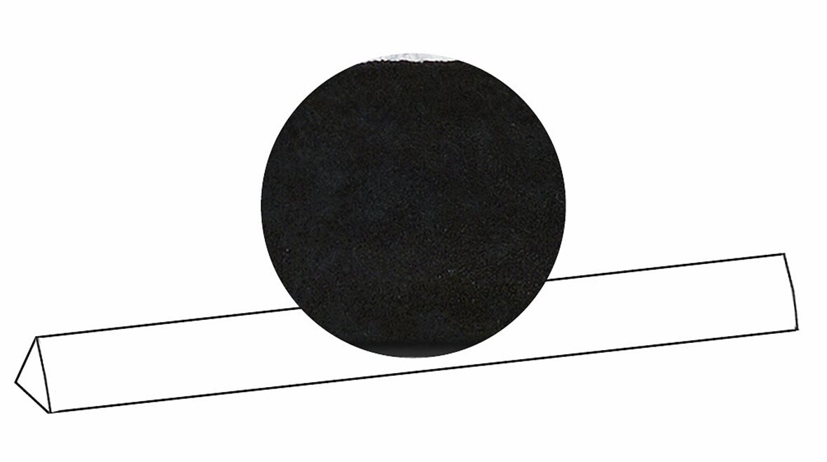 LPC Polar lasitettu boordi 0,5X20 03 musta laineileva kiiltävä tumma musta vivahteikas