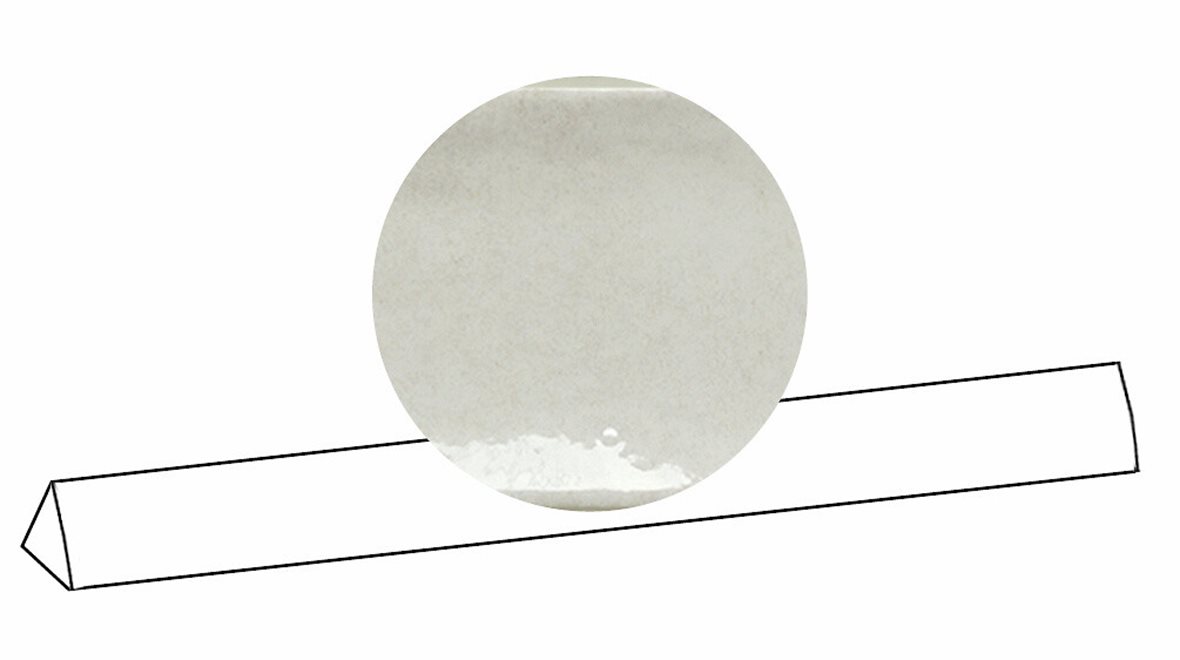 LPC Polar lasitettu boordi 0,5X20 05 kalkki laineileva kiiltävä vaalea valkoinen vivahteikas