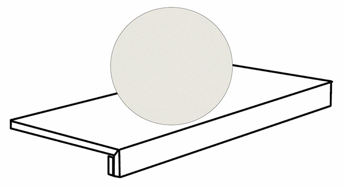 Pukkila Downtown DT lasittamaton porraslaatta 33X120 01 kalkki tasapintainen matta vaalea valkoinen betoni