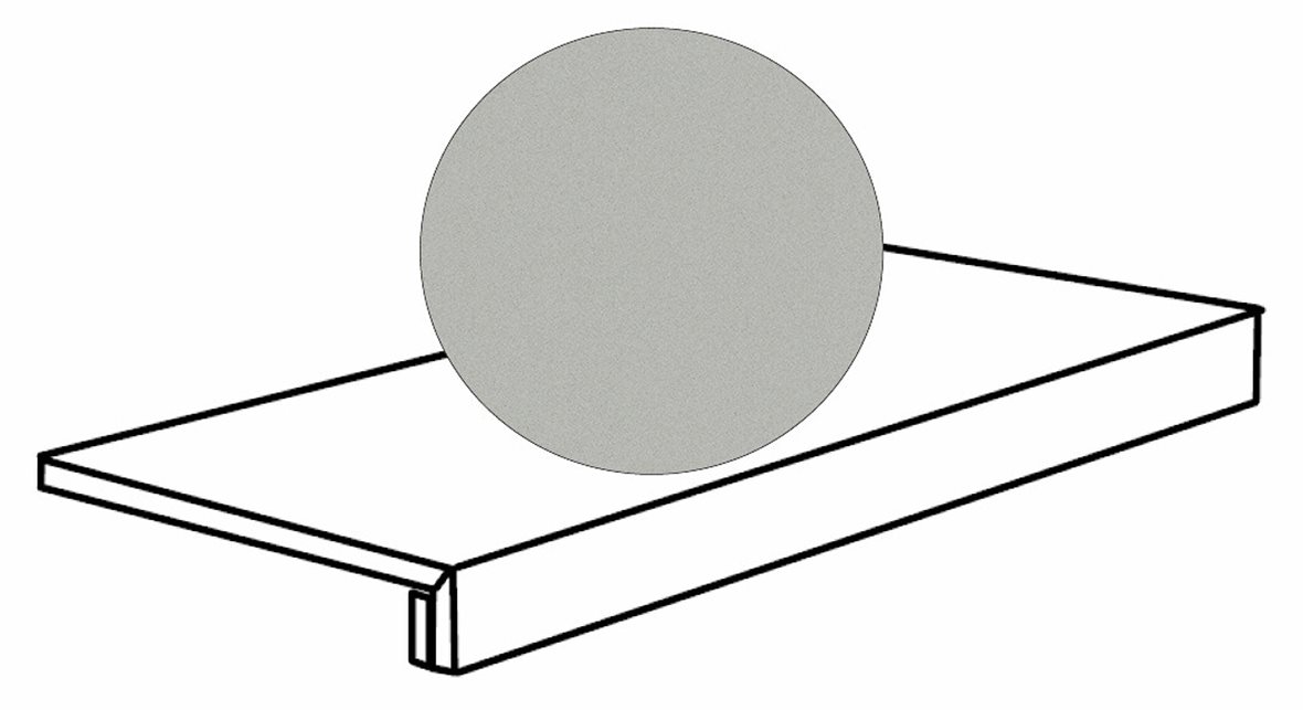 Pukkila Downtown DT lasittamaton porraslaatta 33X120 03 tuhka tasapintainen matta vaalea harmaa betoni