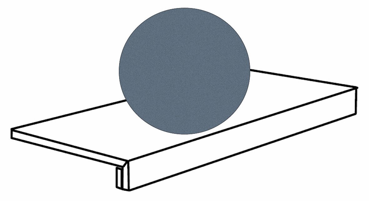 Pukkila Downtown DT lasittamaton porraslaatta 33X120 05 denim tasapintainen matta keskitumma sininen betoni