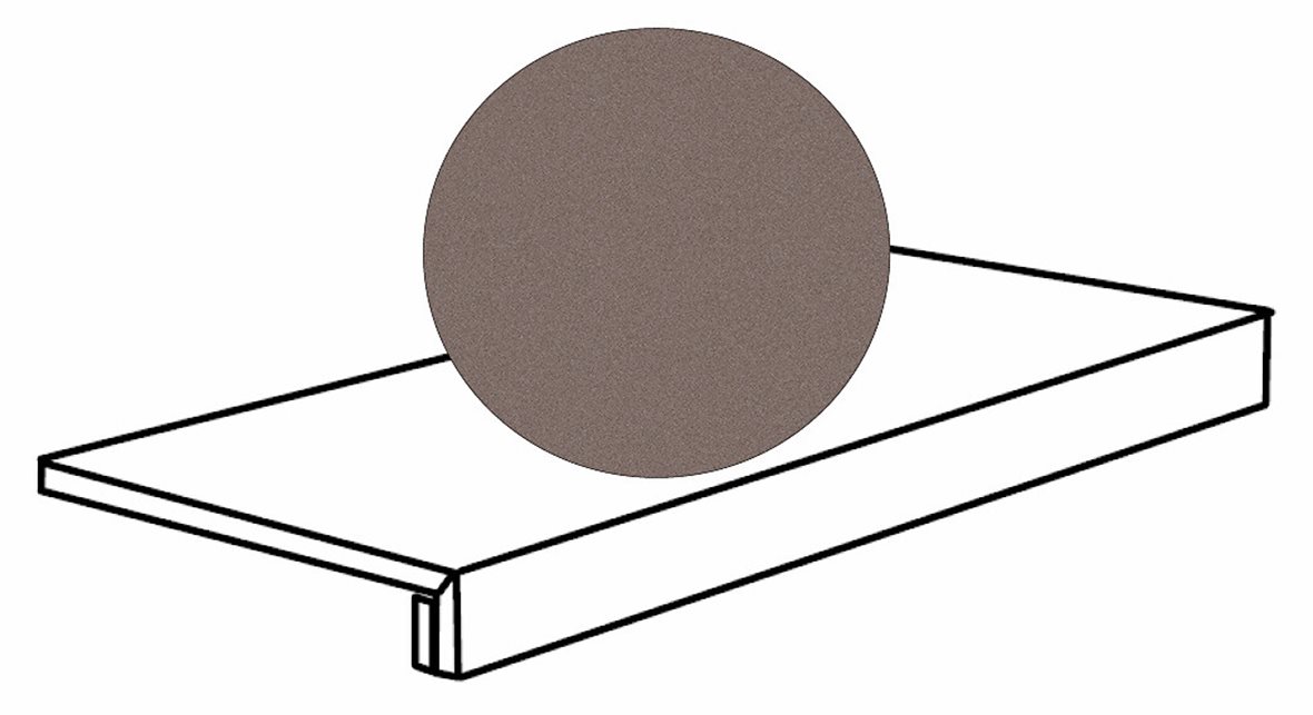 Pukkila Downtown DT lasittamaton porraslaatta 33X120 07 karmiini tasapintainen matta tumma ruskea betoni