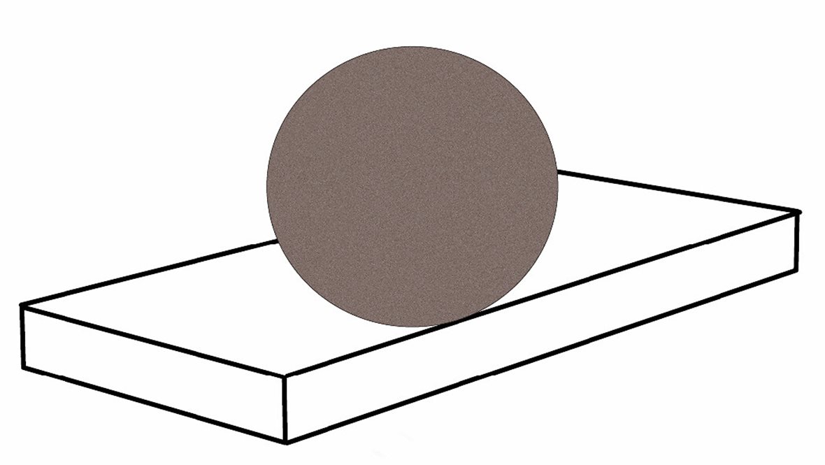 Pukkila Downtown DT lasittamaton porraslaatta reunalla kulmapala 33X120 07 karmiini tasapintainen matta vasen tumma ruskea betoni