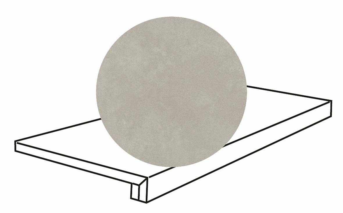 LPC Sense lasitettu porraslaatta reunalla 32,5X120 08 tuhka tasapintainen matta vaalea harmaa vivahteikas