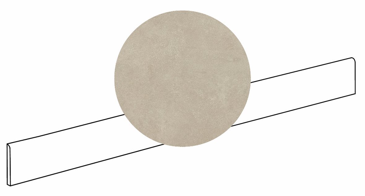 LPC Sense lasitettu jalkalista 6X120 03 hiekka tasapintainen matta keskitumma beige vivahteikas