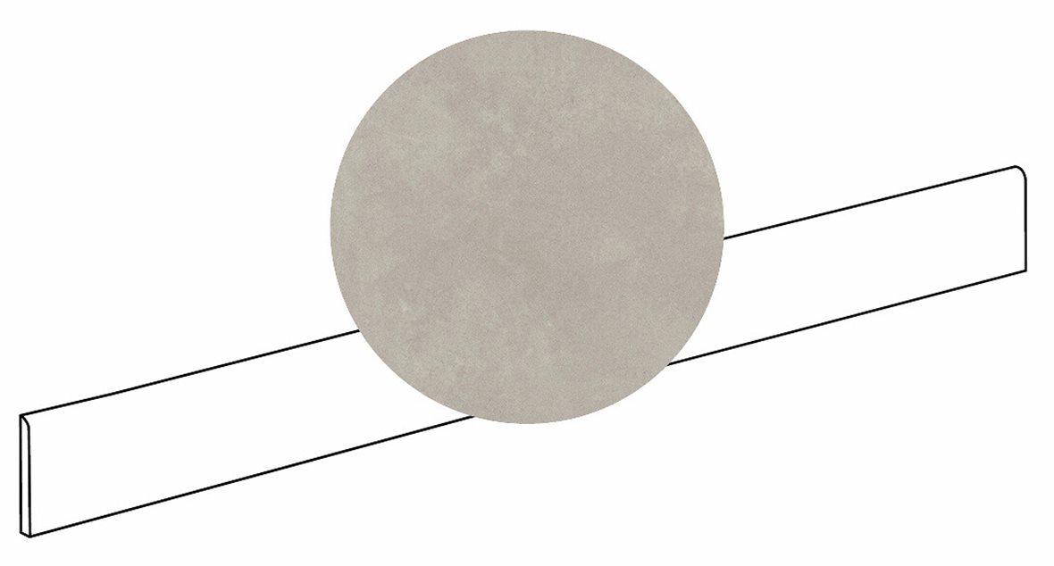 LPC Sense lasitettu jalkalista 6X120 08 tuhka tasapintainen matta vaalea harmaa vivahteikas