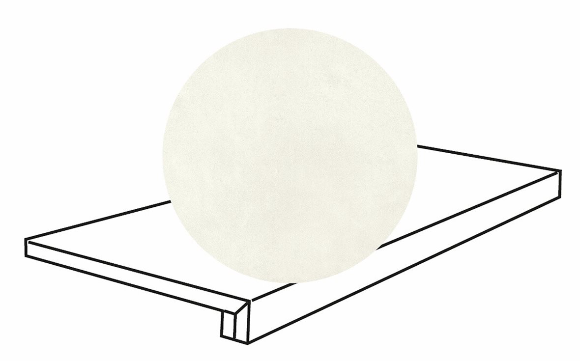 LPC Sense lasitettu porraslaatta reunalla 32,5X120 07 lumi tasapintainen matta vaalea beige vivahteikas