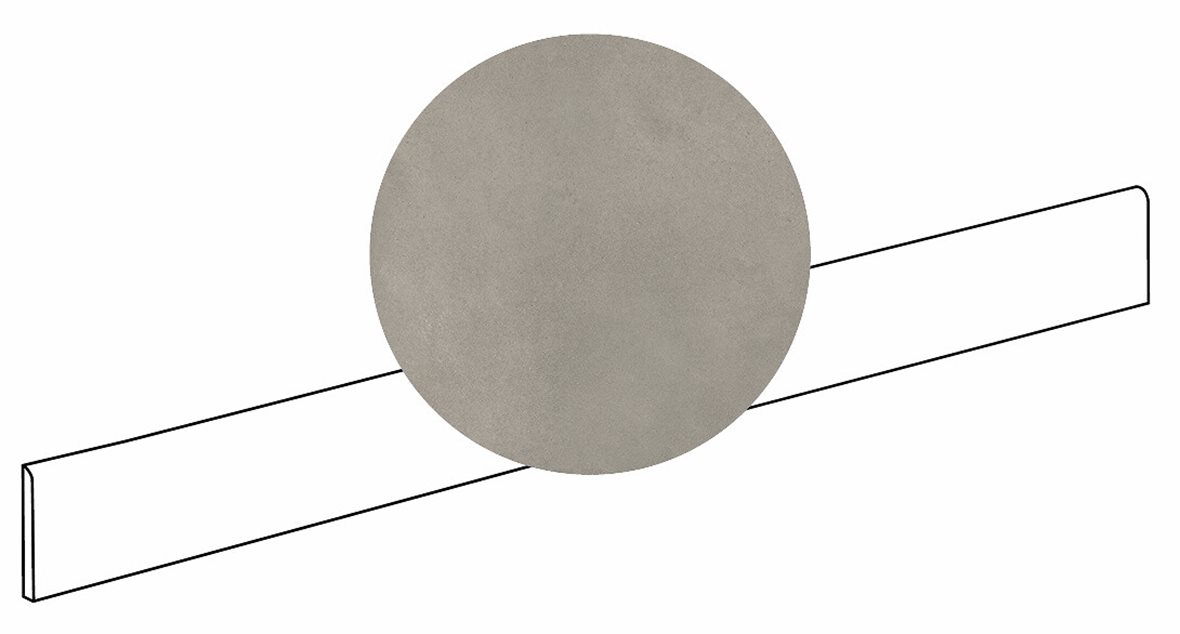 LPC Sense lasitettu jalkalista 6X120 09 savu tasapintainen matta keskitumma harmaa vivahteikas