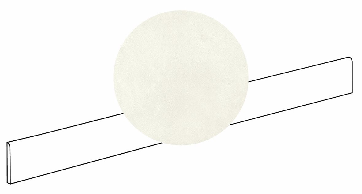 LPC Sense lasitettu jalkalista 6X120 07 lumi tasapintainen matta vaalea beige vivahteikas