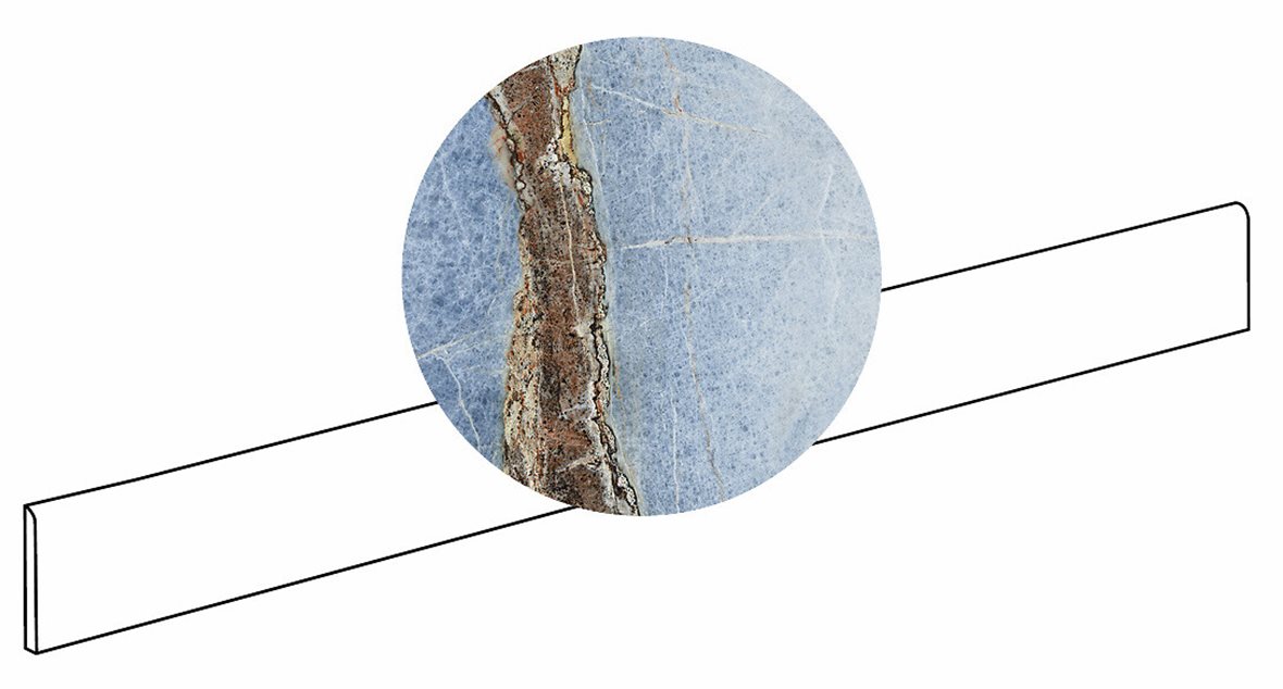 LPC Aventura lasitettu jalkalista 6X120 14H Lobster tasapintainen puleerattu keskitumma sininen marmori