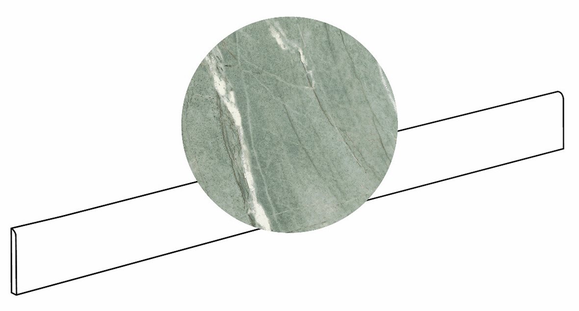 LPC Aventura lasitettu jalkalista 6X120 17H Verde tasapintainen puleerattu keskitumma vihreä marmori